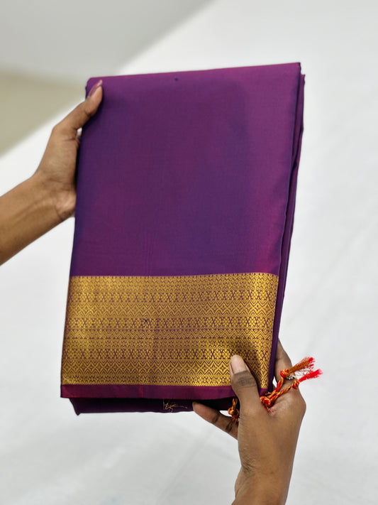 Plain Soft Silk Saree with Border